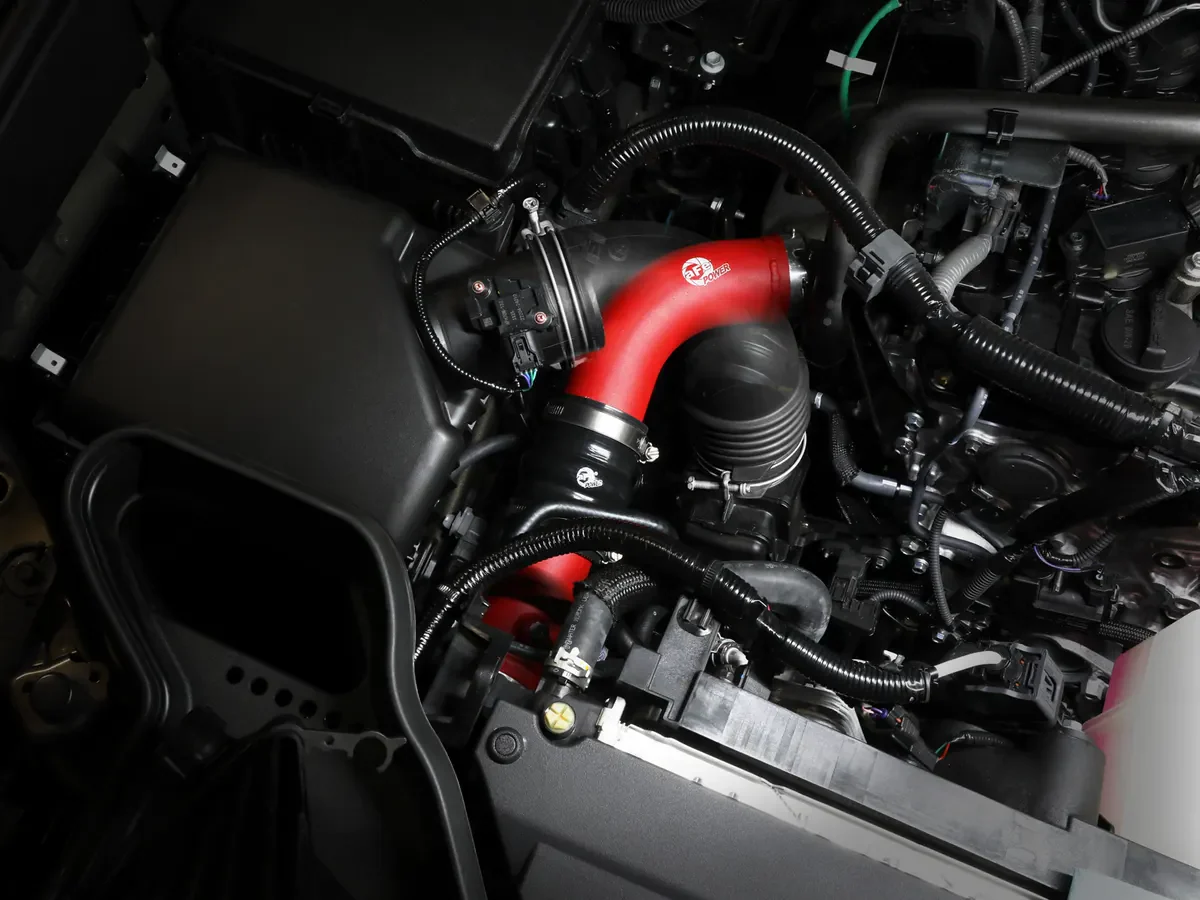 aFe POWER BladeRunner 2-1/2 IN & 3 IN Aluminum Hot and Cold Charge Pipe Kit Red - 2024 Toyota Tacoma/Land Cruiser J250 - Image 2