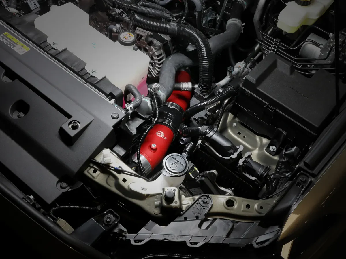 aFe POWER BladeRunner 2-1/2 IN & 3 IN Aluminum Hot and Cold Charge Pipe Kit Red - 2024 Toyota Tacoma/Land Cruiser J250 - Image 3
