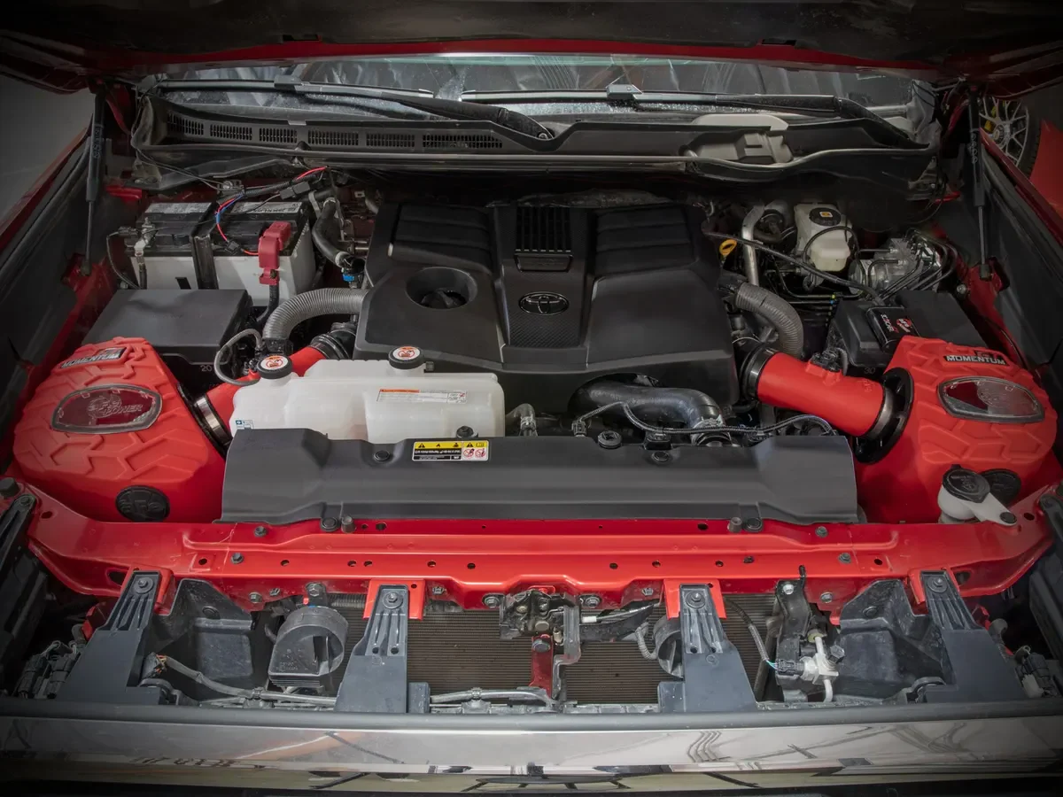 aFe POWER Momentum GT Red Edition Cold Air Intake System w/ Pro DRY S Filters - 2022-2026 Toyota Tundra/Sequoia - Image 4