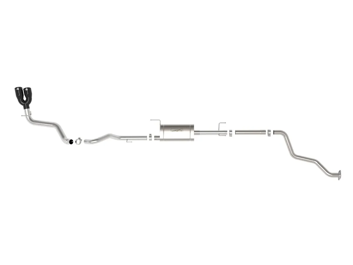 aFe POWER Vulcan Series 2-1/2 IN to 3 IN 304 Stainless Steel Cat-Back Exhaust System w/ Black Tip - 2024 Toyota Tacoma - Image 2