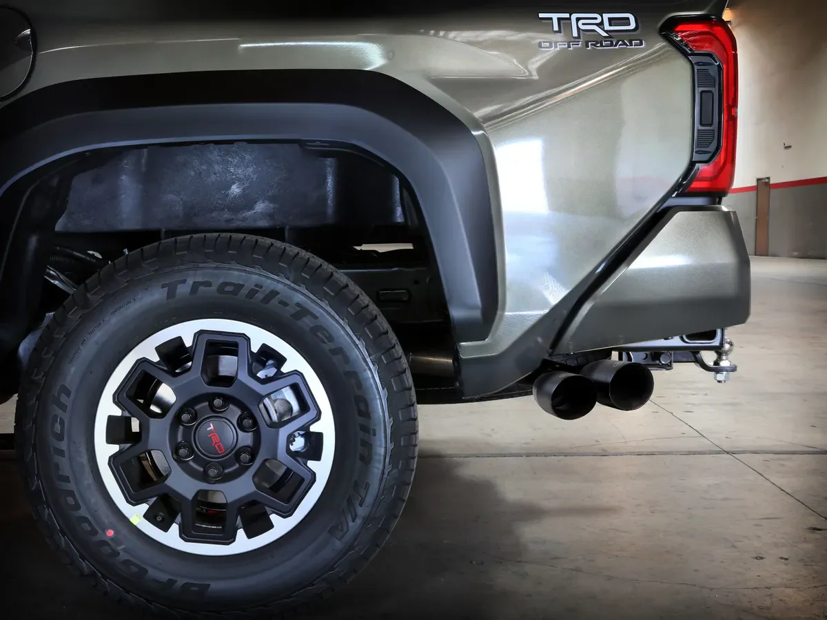 aFe POWER Vulcan Series 2-1/2 IN to 3 IN 304 Stainless Steel Cat-Back Exhaust System w/ Black Tip - 2024 Toyota Tacoma - Image 3