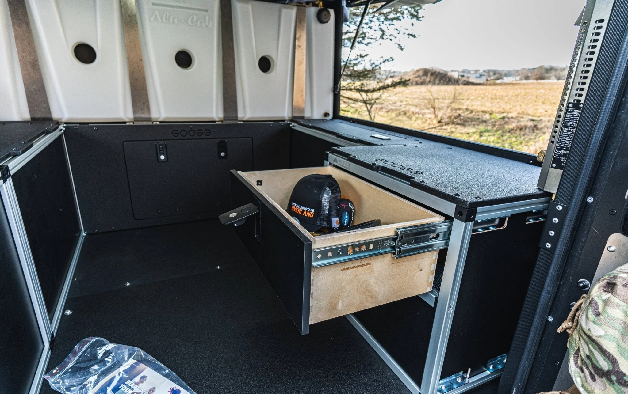 Alu-Cab Canopy Camper V2 - Ford Ranger 2019-2023 - Rear Double Drawer Module - 5' Bed - Image 2