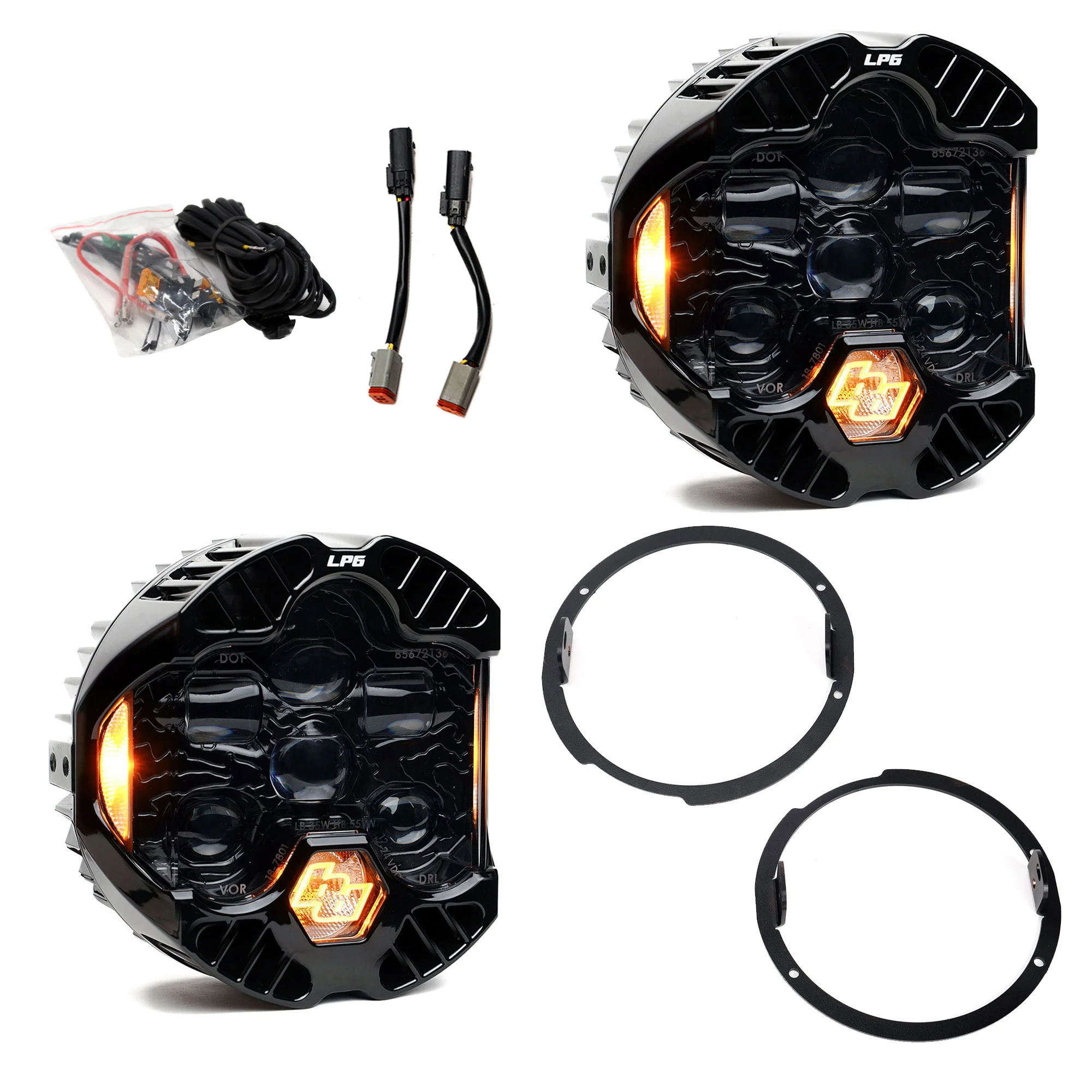 Baja Designs DOT LP6 LED Headlight Kit For Jeep Wrangler JK - Image 2