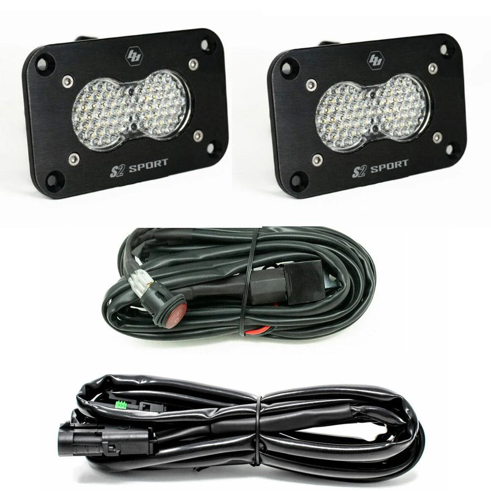 Baja Designs S2 Sport Black Flush Mount LED Light Pod Reverse Kit - Universal - Image 2