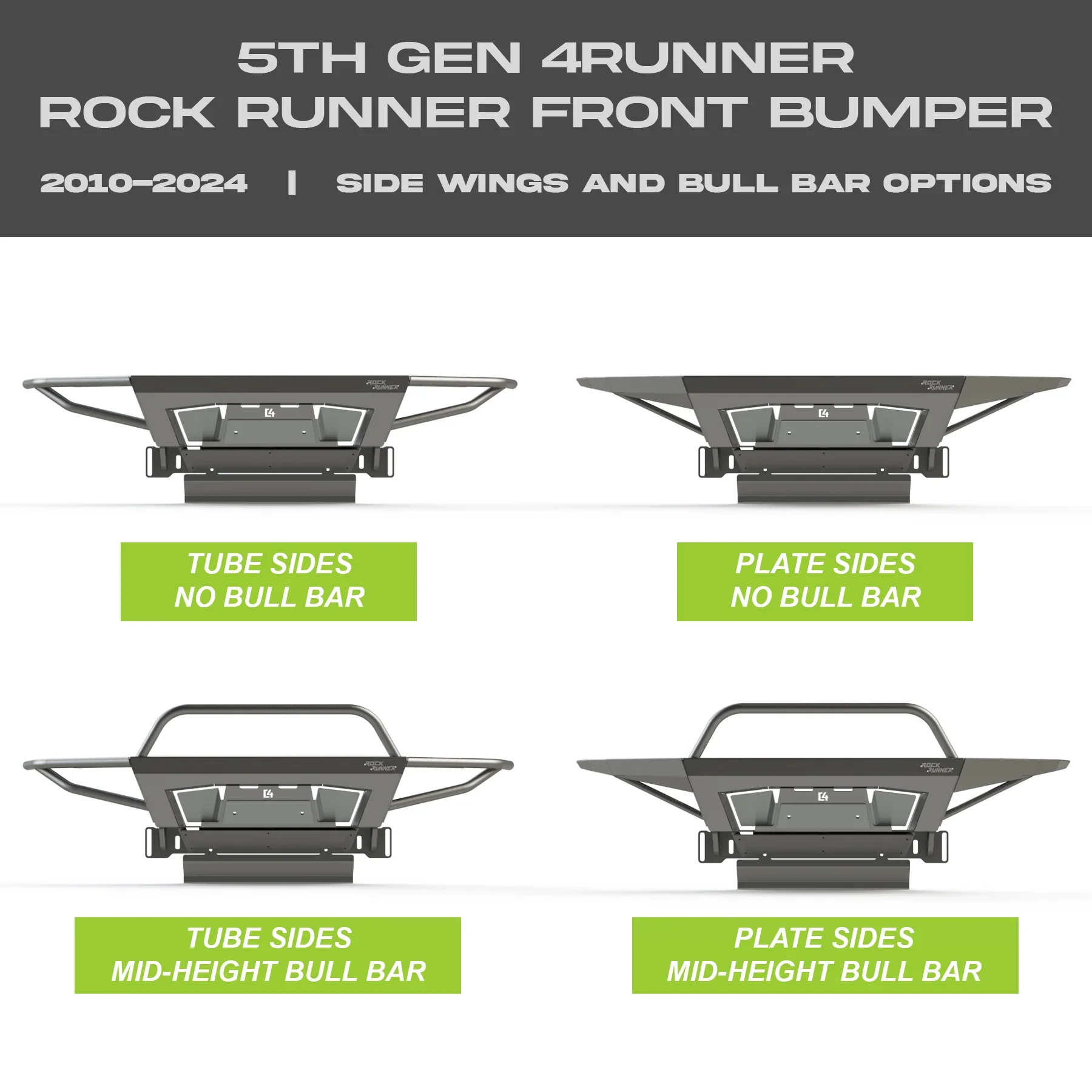 C4 Fabrication 2010-2024 Toyota 4Runner (5th Gen) Rock Runner Front Bumper - Image 9