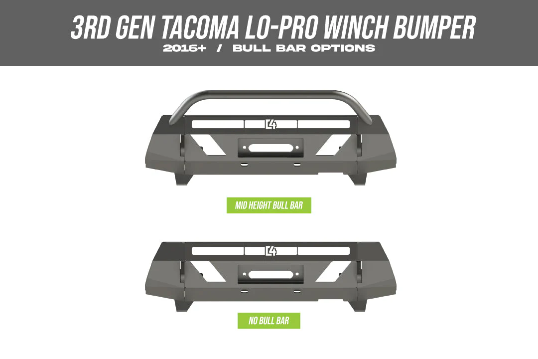 C4 Fabrication 3rd Gen Tacoma Lo-Pro Bumper and Baja Design Bundle - Image 2