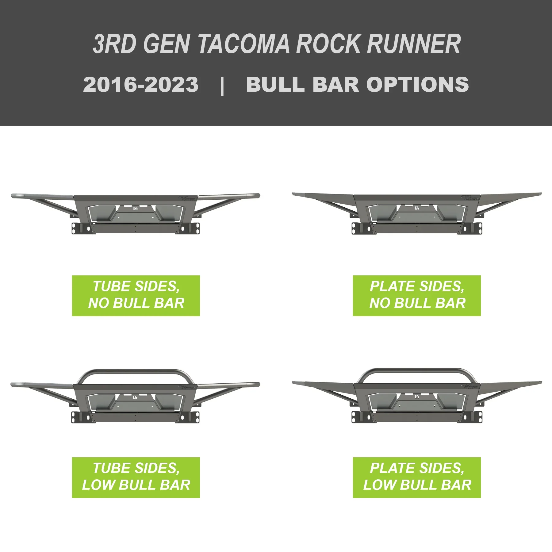 C4 Fabrication 3rd Gen Tacoma Rock Runner Front Bumper 2016-2023 - Image 4
