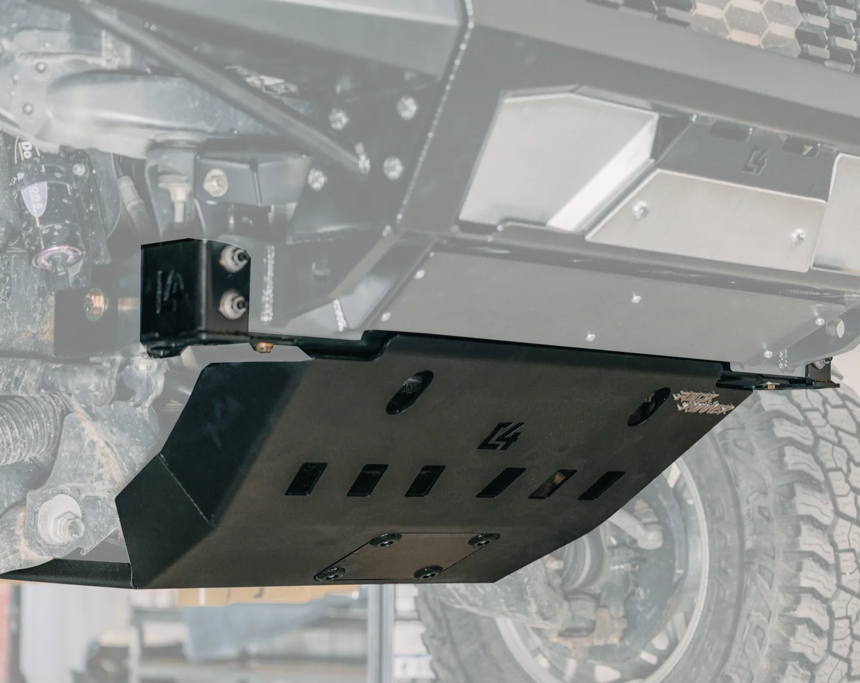 C4 Fabrication 3rd Gen Tacoma Rock Runner Front Skid Plate W/ Cross Member Delete 2016-2023 - Image 3
