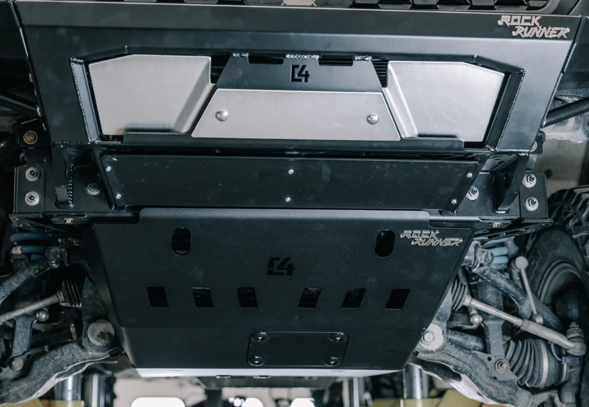 C4 Fabrication 3rd Gen Tacoma Rock Runner Front Skid Plate W/ Cross Member Delete 2016-2023 - Image 4