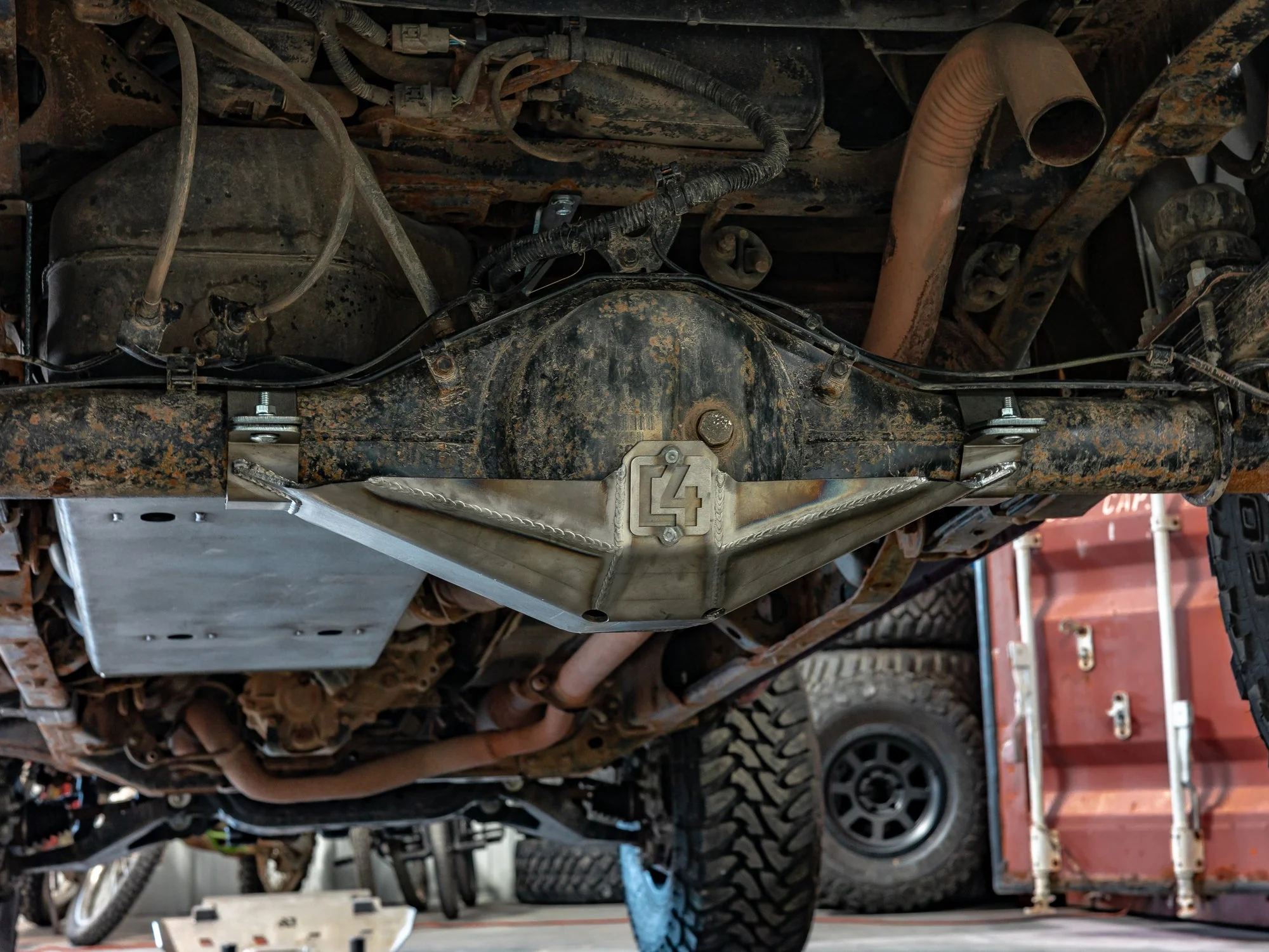 C4 Fabrication Tacoma T2 Rear Differential Skid Plate - Image 2
