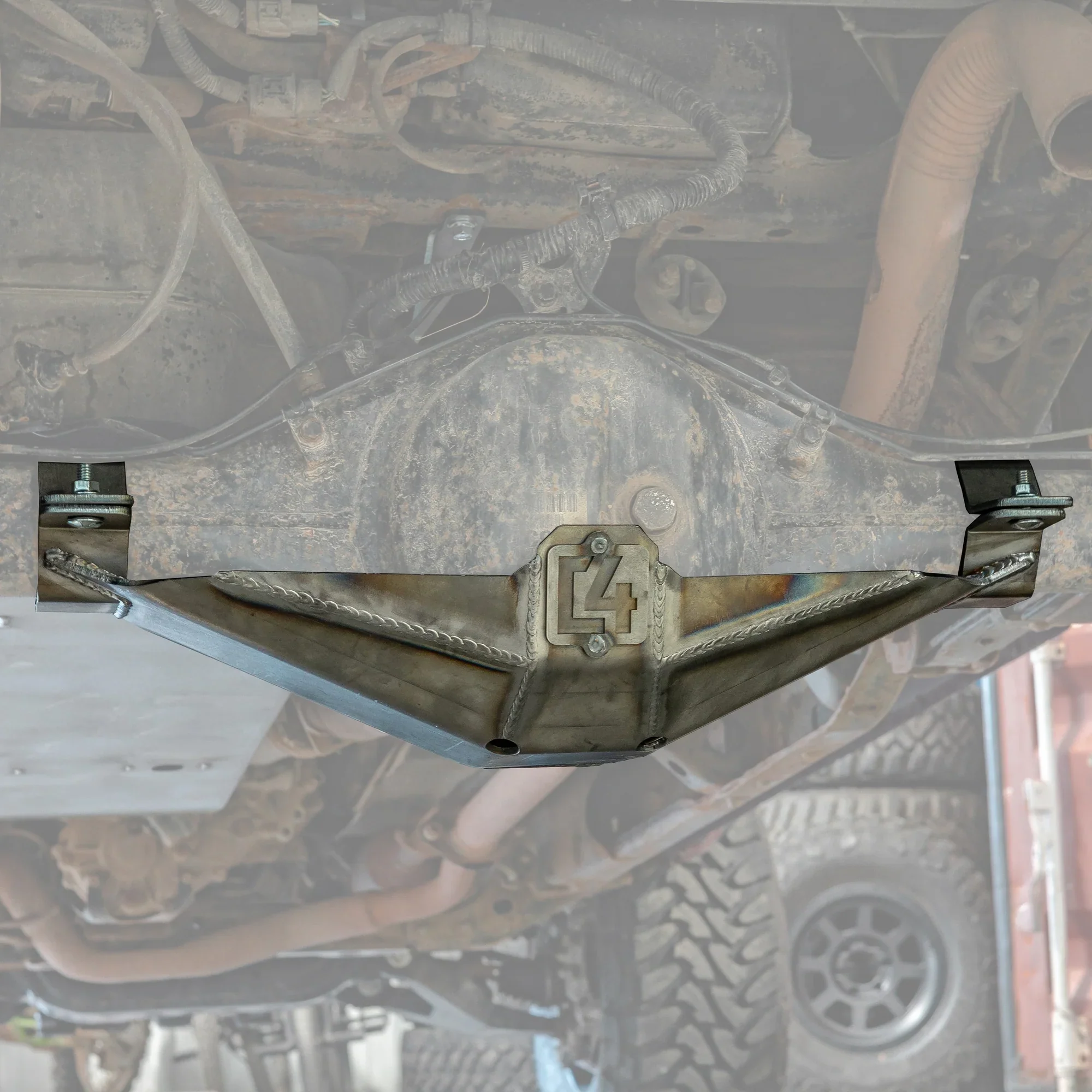C4 Fabrication Tacoma T2 Rear Differential Skid Plate - Image 3