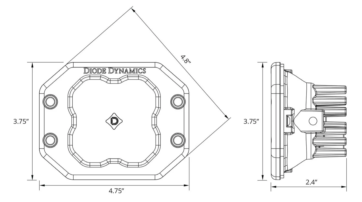 Diode Dynamics SS3 White Flush Pod Light (Pair) - Image 6