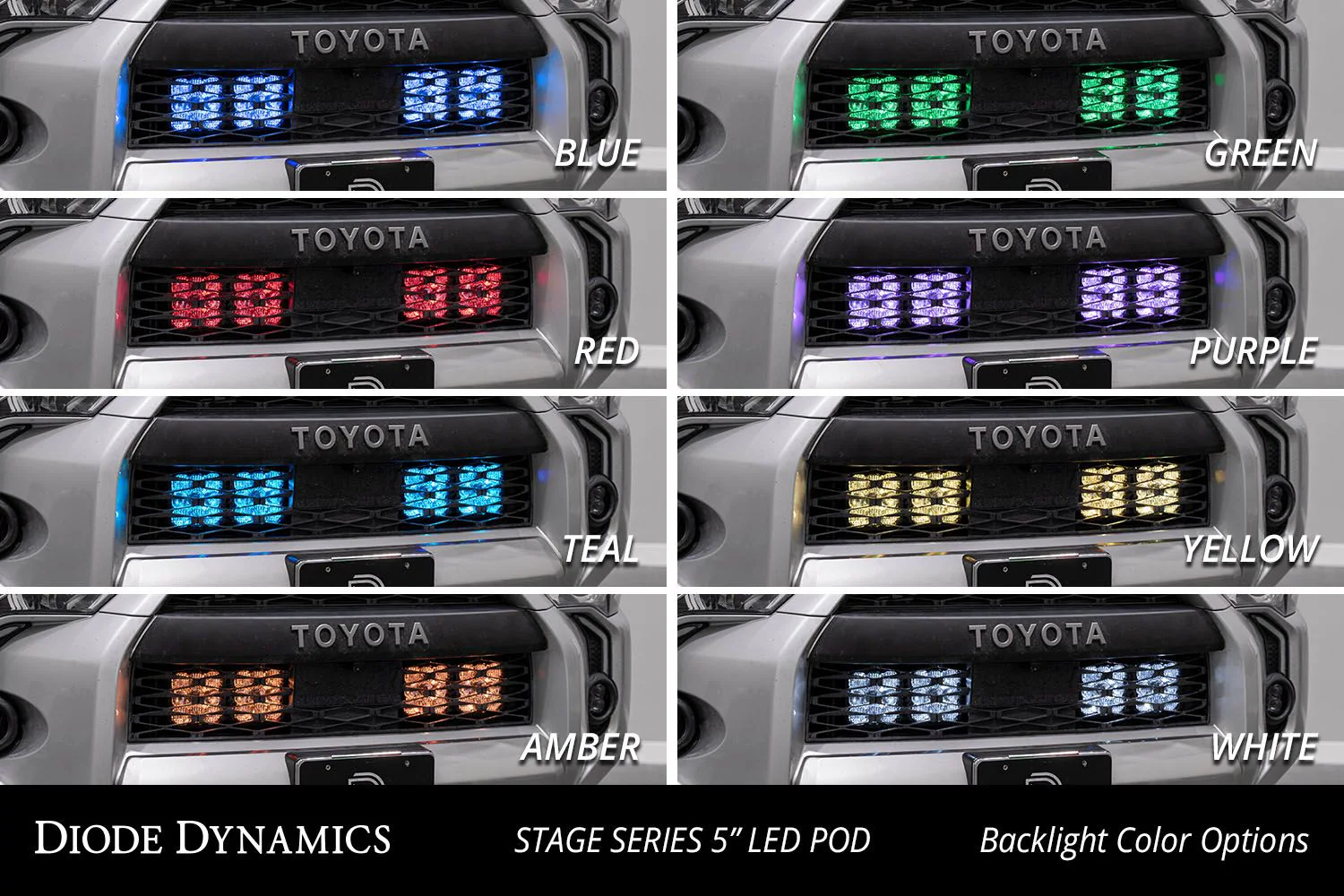 Diode Dynamics SS5 Stealth Grille LED Pod Kit for 2014-2024 Toyota 4Runner - Image 7
