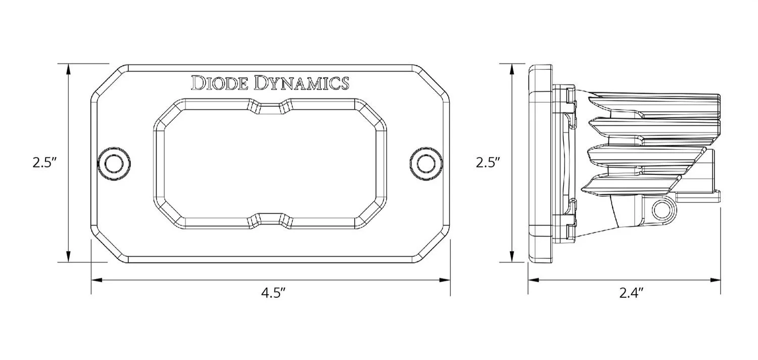 Diode Dynamics SSC2 White Flush Pod Light (Pair) - Image 5