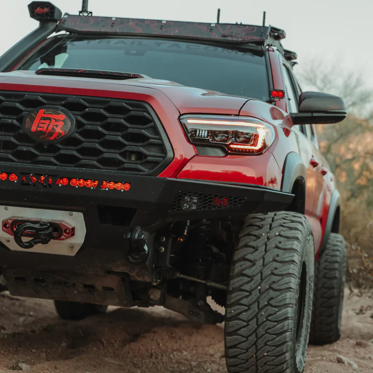 DRT Fabrication 2016-2023 Tacoma Plated Front Bumper - Image 2