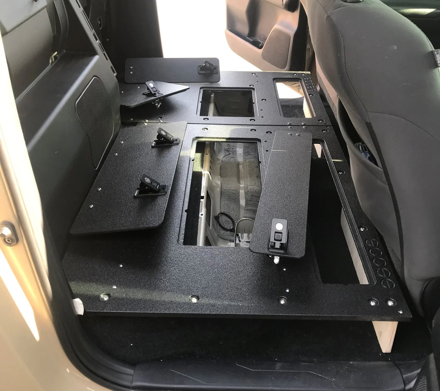 Goose Gear Toyota Tacoma 2005-2023 Second Row Seat Delete Plate System With Back Wall - Image 5