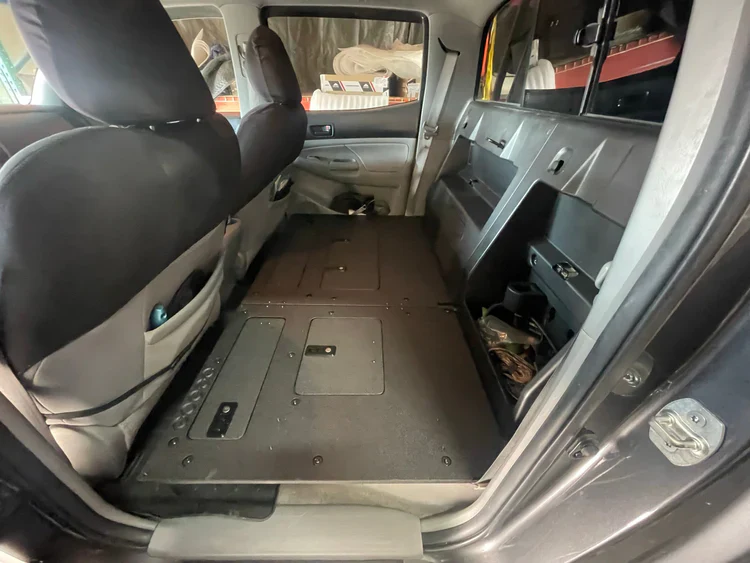 Goose Gear Toyota Tacoma 2005-2023 Second Row Seat Delete Plate System With Back Wall - Image 8