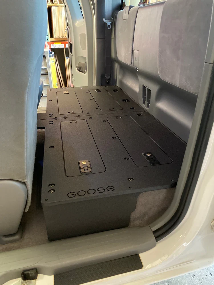 Goose Gear Toyota Tacoma Access Cab 2005-2015 Second Row Seat Delete Plate System - Image 2
