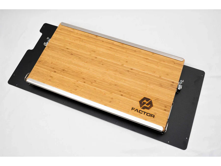 GP Factor Alu-Cab Canopy Camper Full Size Folding Table w/ Bamboo Cutting Board - Image 3