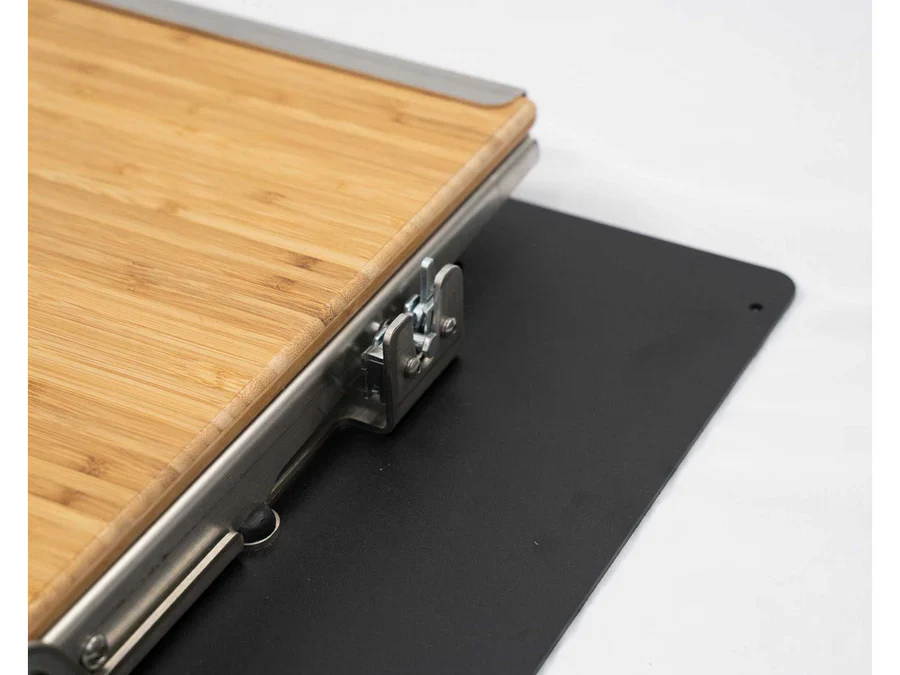 GP Factor Alu-Cab Canopy Camper Full Size Folding Table w/ Bamboo Cutting Board - Image 4