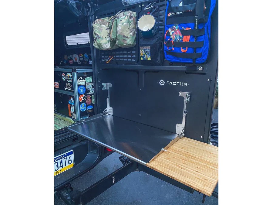 GP Factor Alu-Cab Canopy Camper Full Size Folding Table w/ Bamboo Cutting Board - Image 8