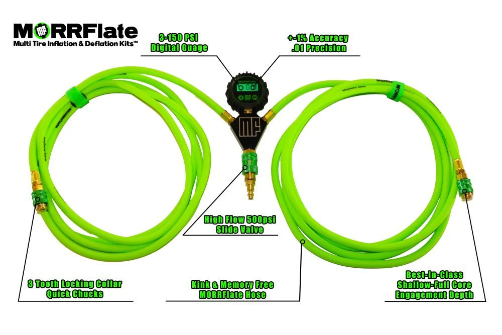 MORRFlate Duo (2 Tire, 13' Length Hose) with built-in Gauge - Image 2