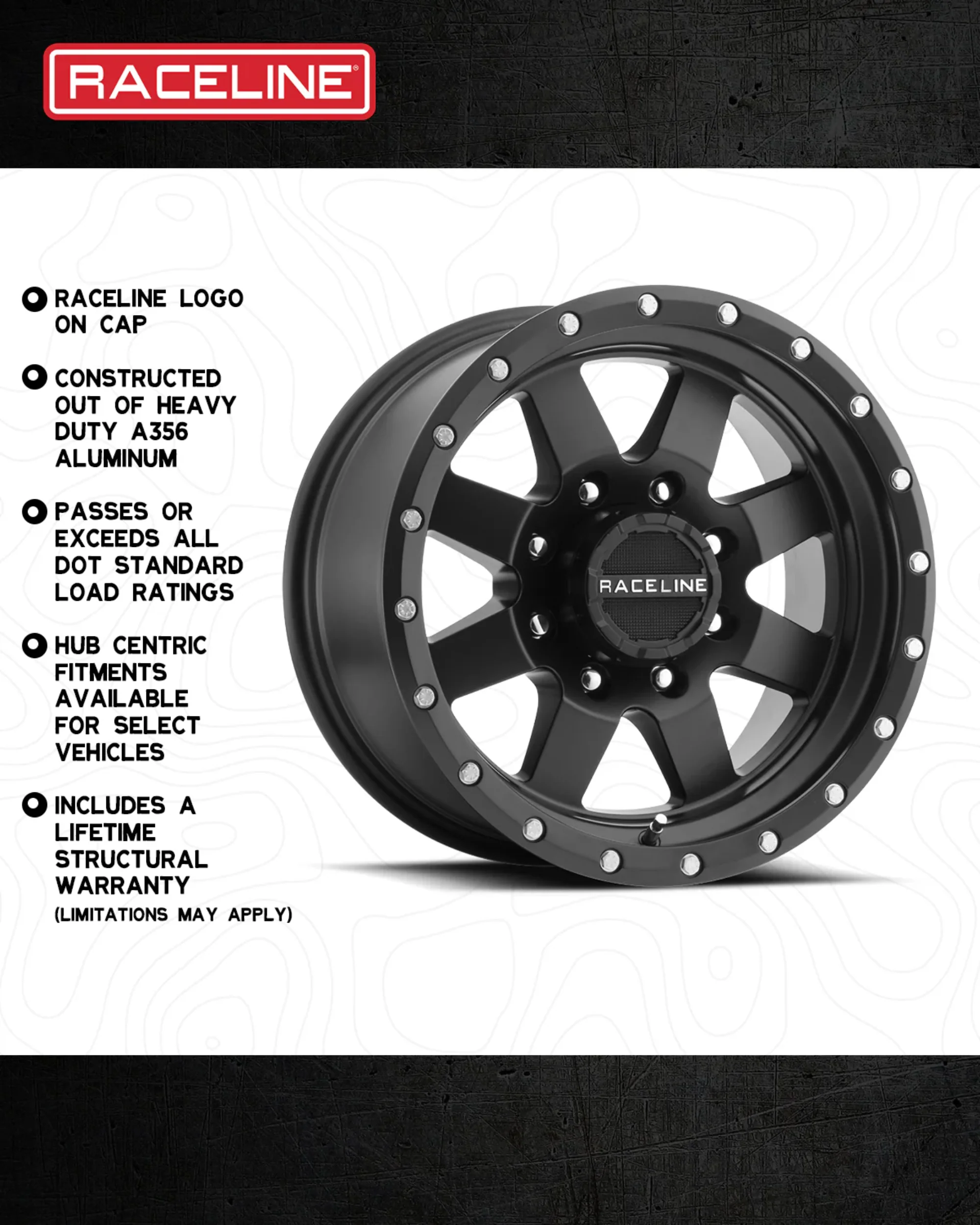 Raceline Wheels 935B Defender Black - Image 4