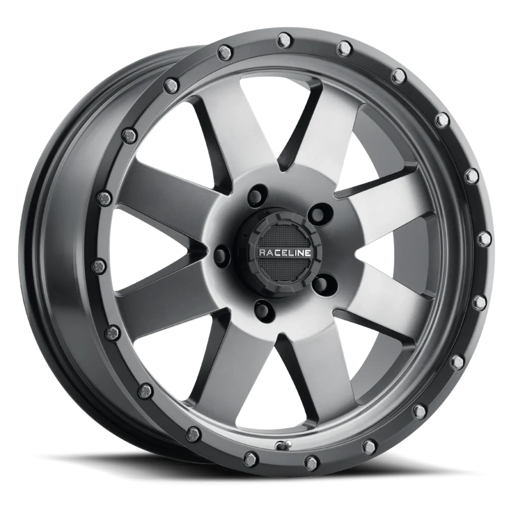 Raceline Wheels 935G Defender Matte Grey / Black Ring - Image 2