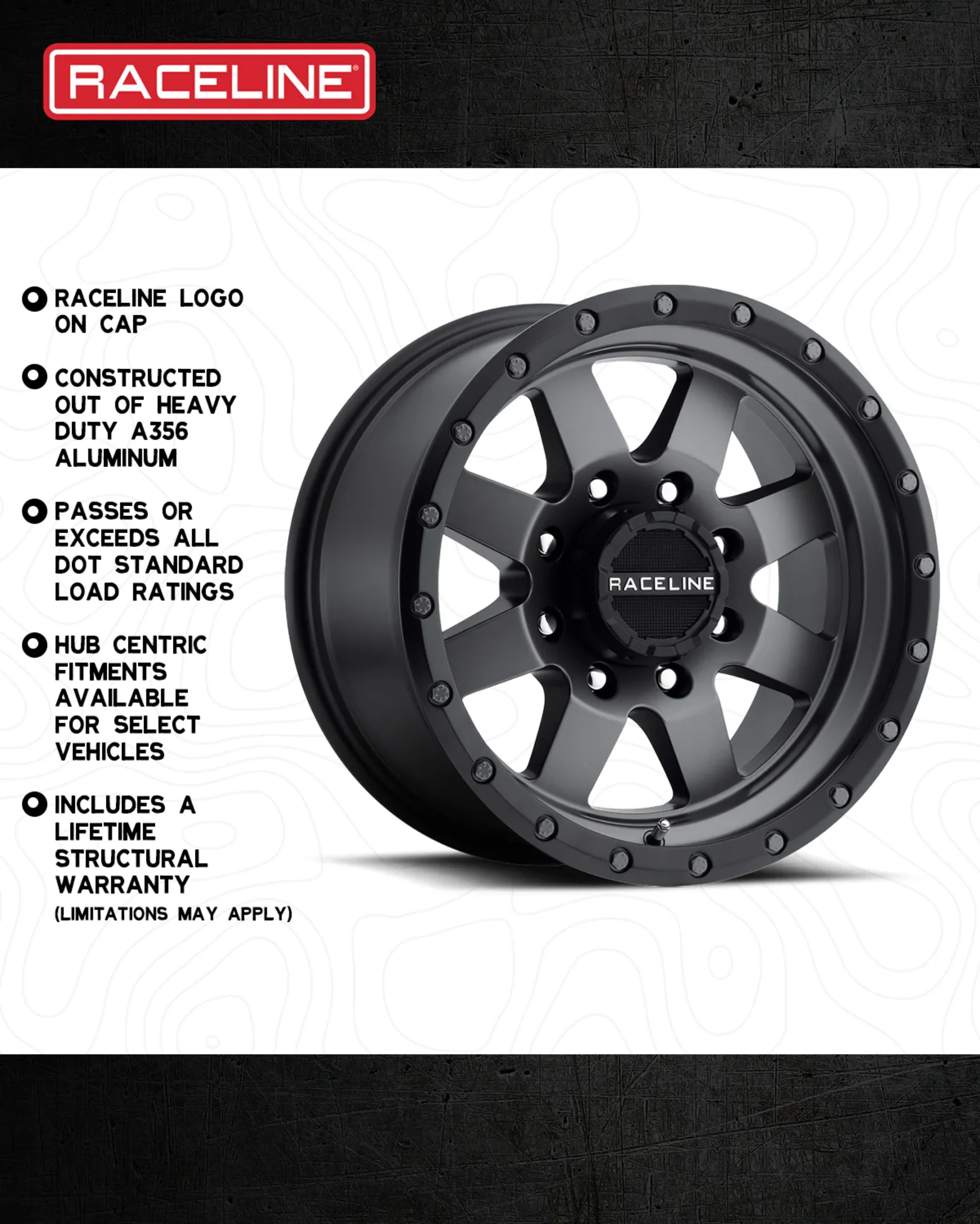 Raceline Wheels 935G Defender Matte Grey / Black Ring - Image 5