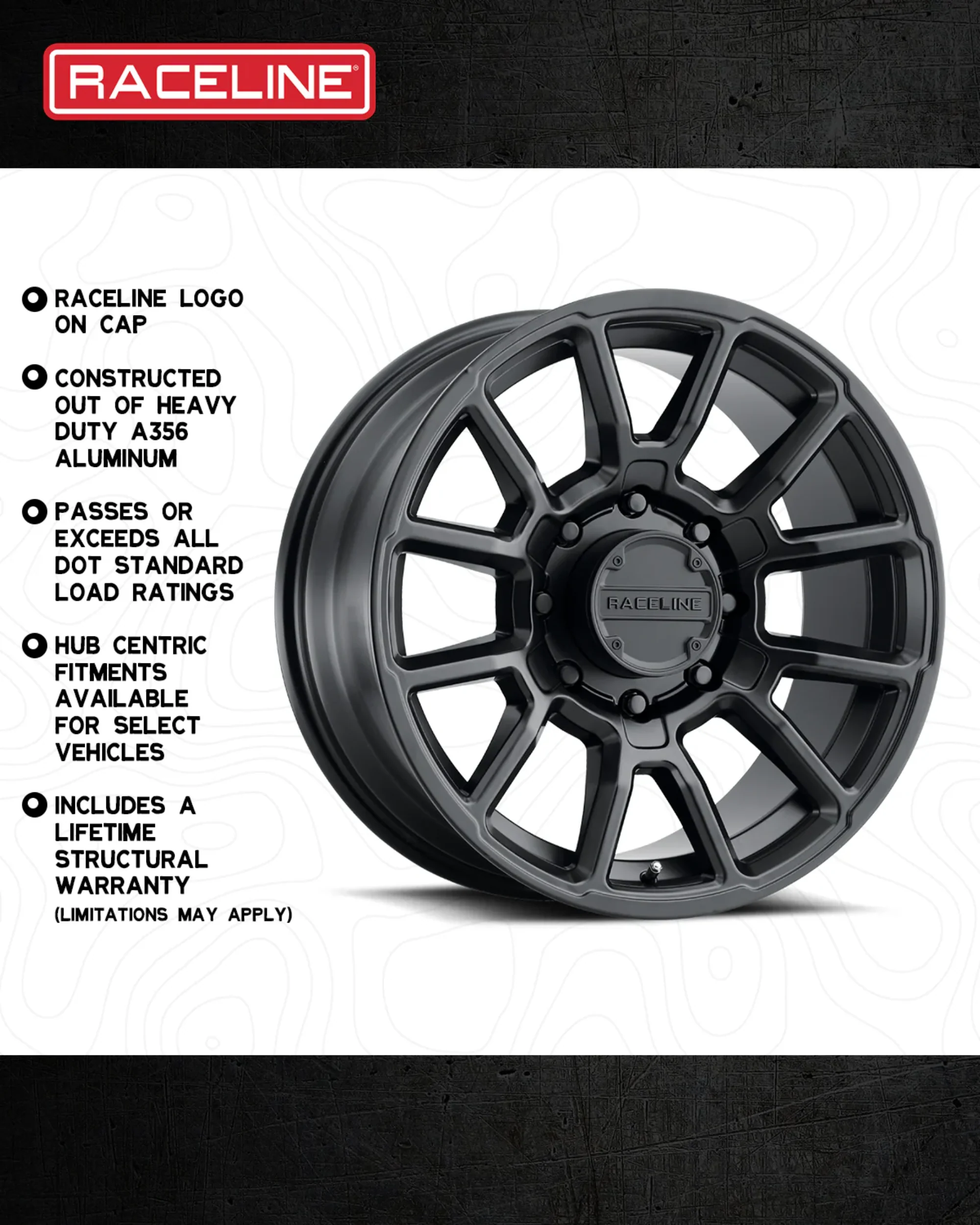Raceline Wheels 950B Gauge Black - Image 6