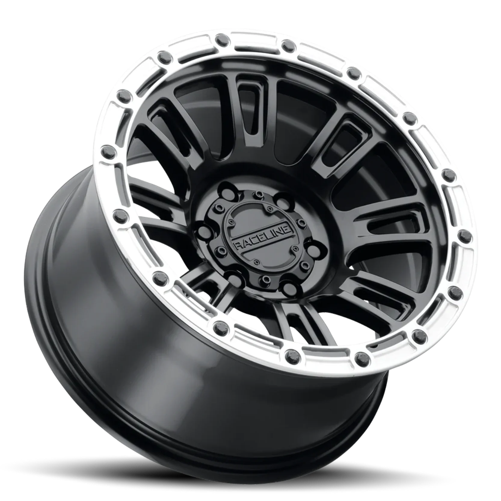 Raceline Wheels 956BS Compass Black / Silver Ring - Image 2