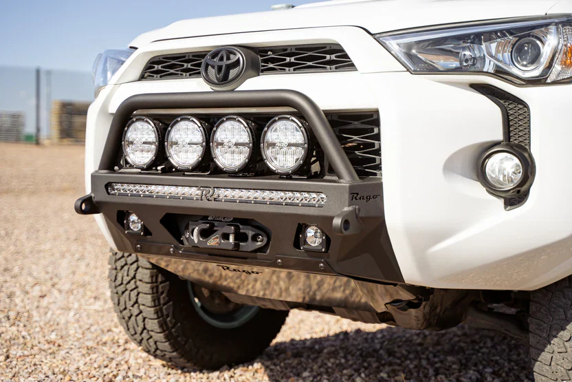 Rago Fabrication 2014-2024 Toyota 4Runner Center Mount Winch Front Bumper with Top Hoop - Image 4