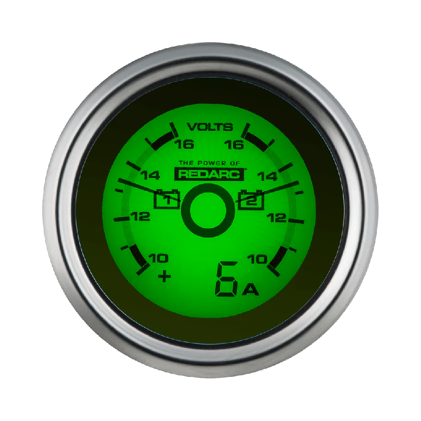 Redarc Dual Voltage 52mm Gauge with Optional Current Display - Image 10
