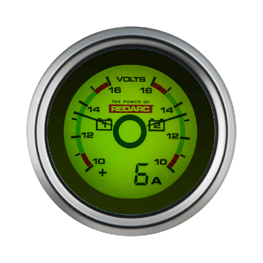 Redarc Dual Voltage 52mm Gauge with Optional Current Display - Image 11