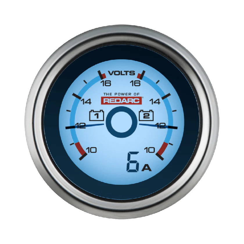 Redarc Dual Voltage 52mm Gauge with Optional Current Display - Image 12