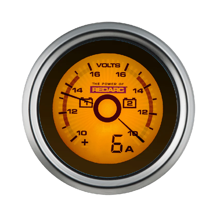 Redarc Dual Voltage 52mm Gauge with Optional Current Display - Image 4