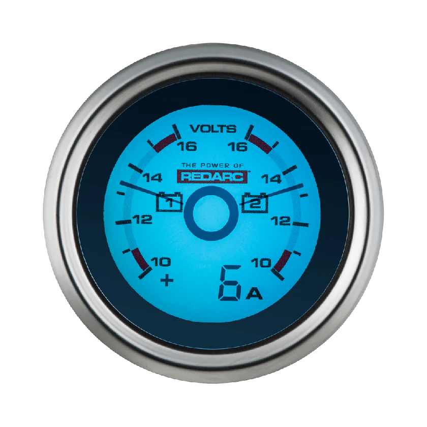 Redarc Dual Voltage 52mm Gauge with Optional Current Display - Image 8