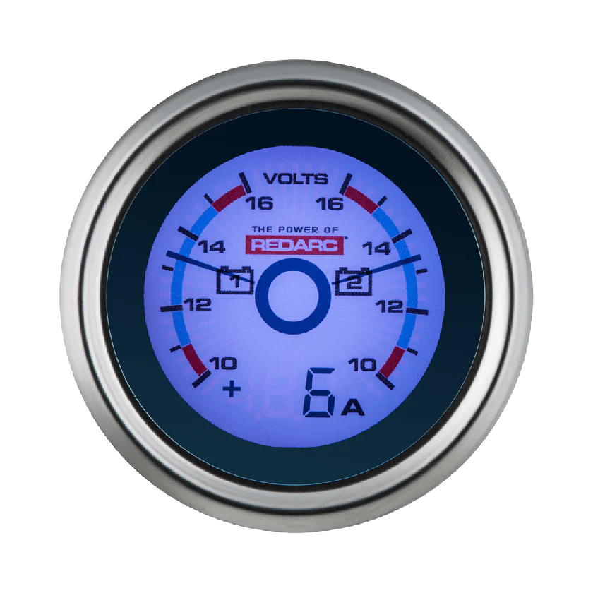 Redarc Dual Voltage 52mm Gauge with Optional Current Display - Image 9