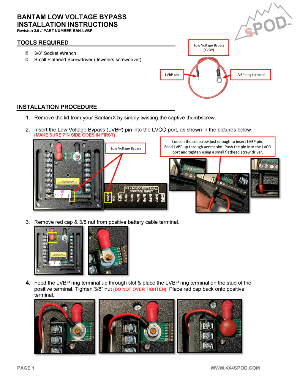 sPOD Bantam Low Voltage Bypass - Universal - Image 2